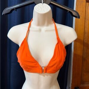 Bright Orange Halter Bikini Top